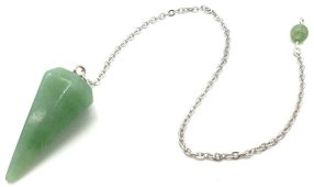 Pendule divinatoire en aventurine verte