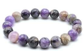 Bracelet Charoïte 'AAA' perles 10mm