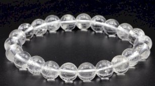 Bracelet Cristal de Roche perles 8mm