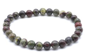 Bracelet Jaspe Sang de Dragon perles 6mm