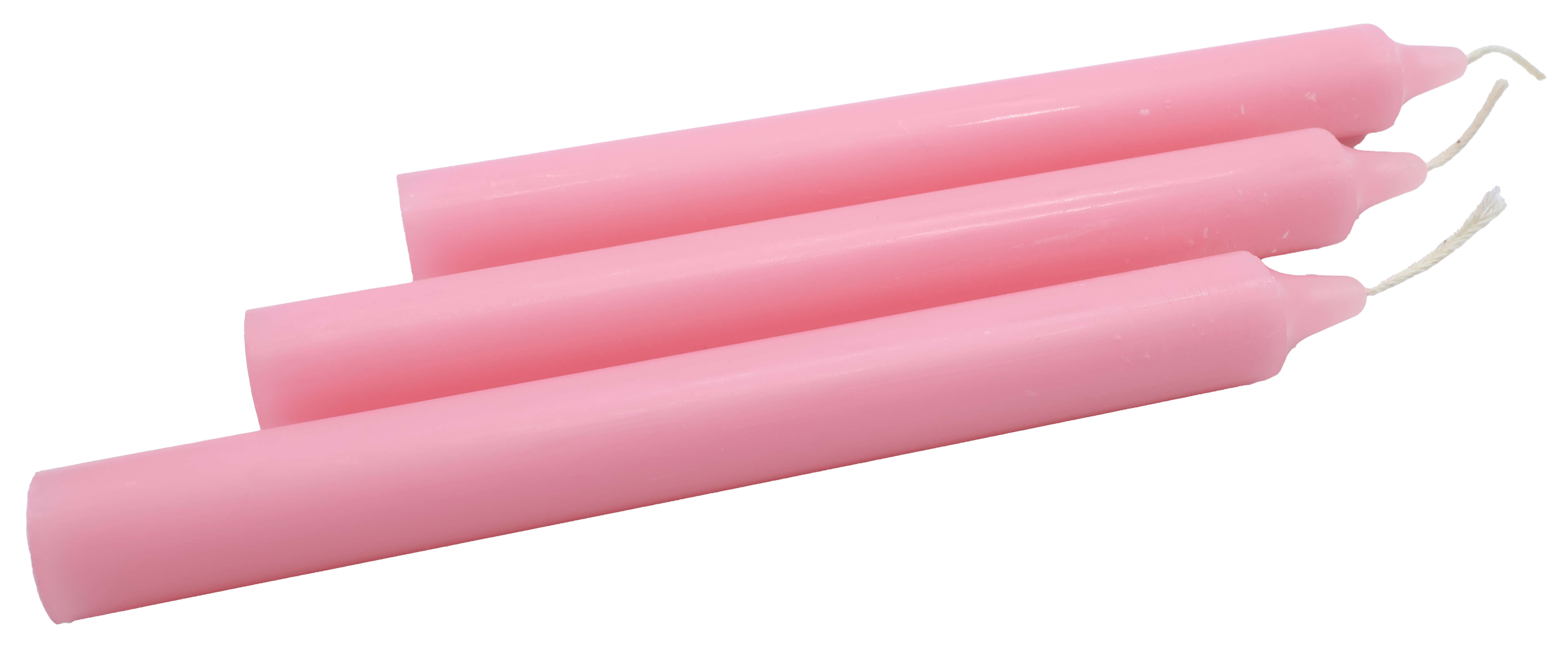 Bougie Teintée Masse 22cm - Rose Pâle - 12pcs