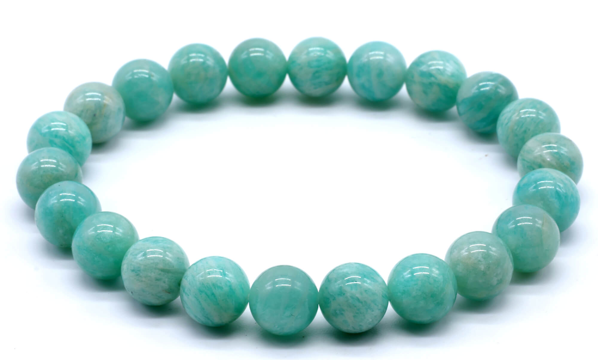 Bracelet Amazonite 'AA' perles 8mm