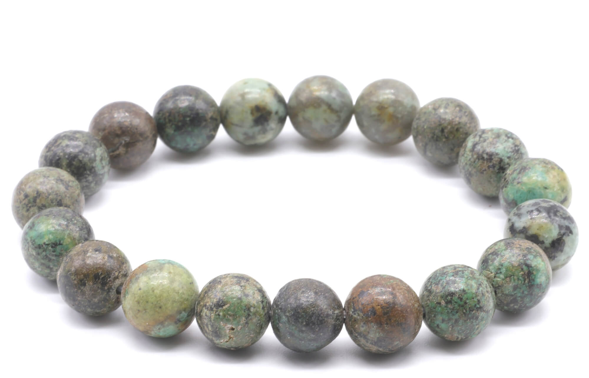 Bracelet Turquoise Africaine perles 10mm