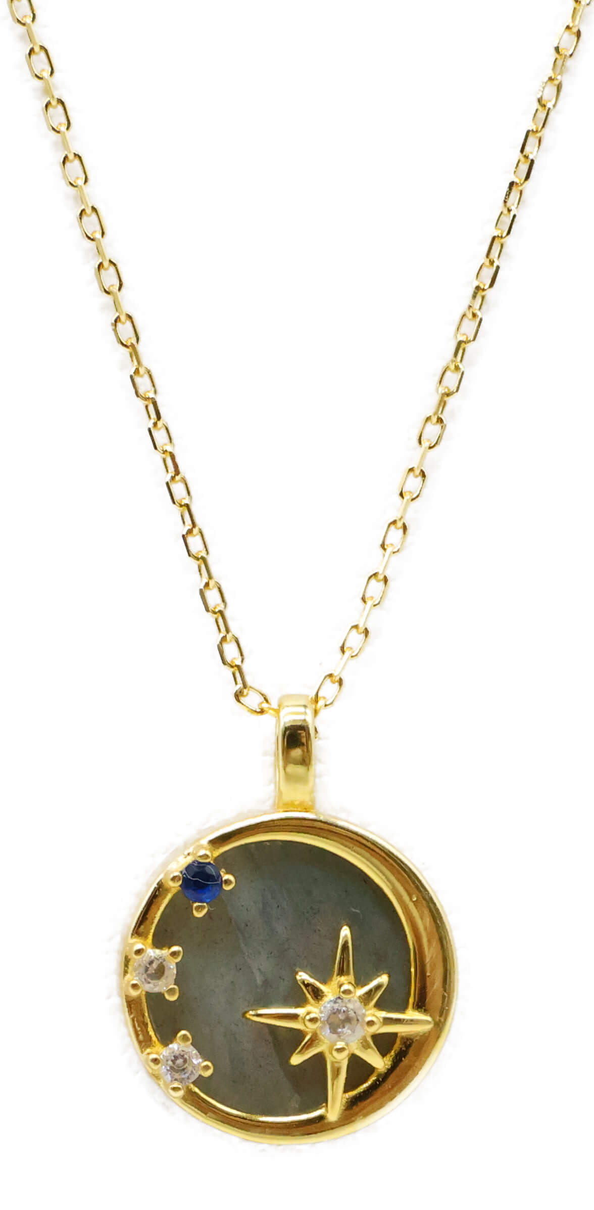 Collier Argent 925 Labradorite & Etoiles