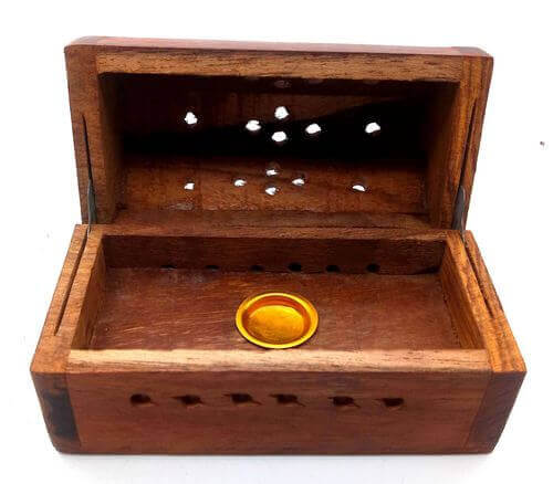 Porte-Encens Cônes Bois Boîte 8cm