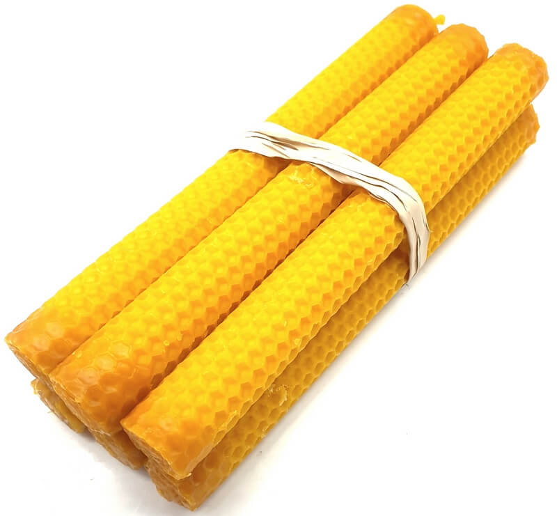 Bougie Cire d'Abeille 20cm - 6pcs