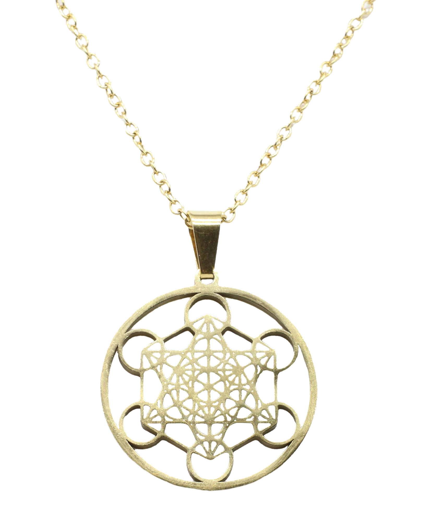 Collier Inox Métatron plaqué Or