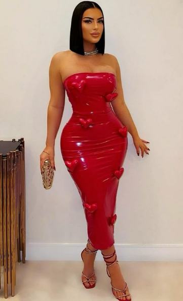 Red Latex Dress
