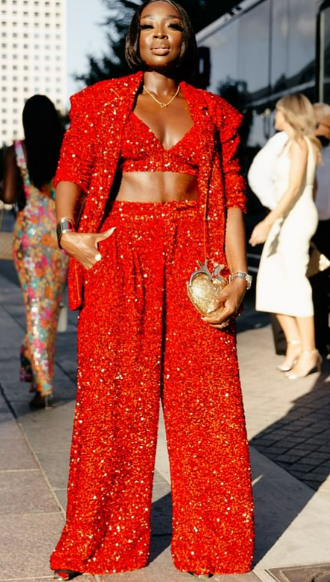 Red Sequin Suit