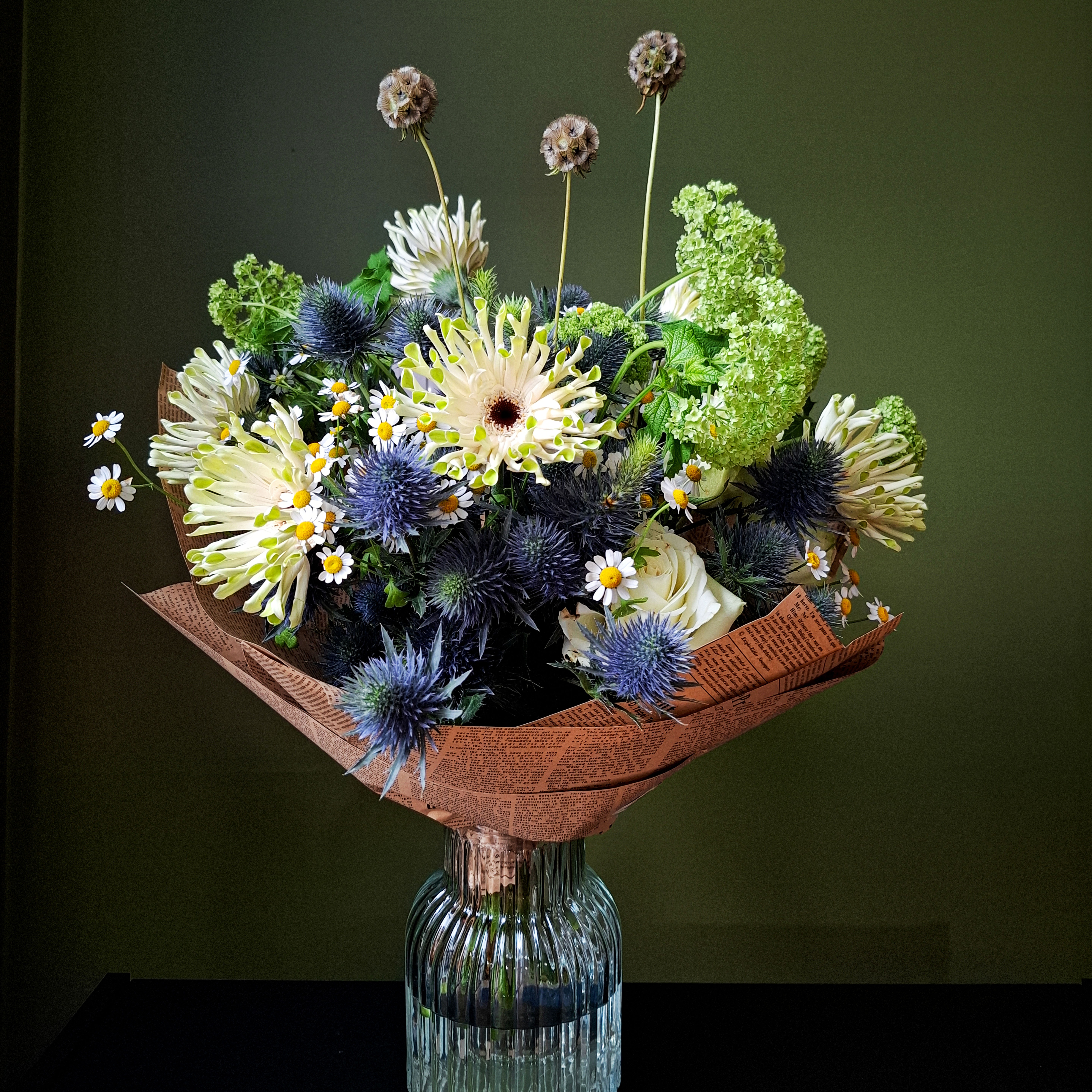 Žaliai mėlyna paletė