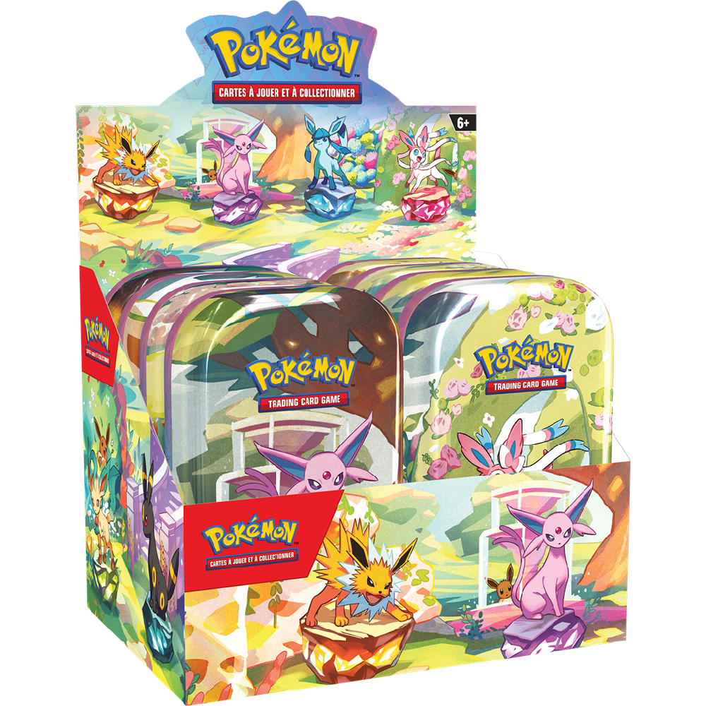 Display de 8 Mini Tin Pokémon 8.5 Evolution Prismatique