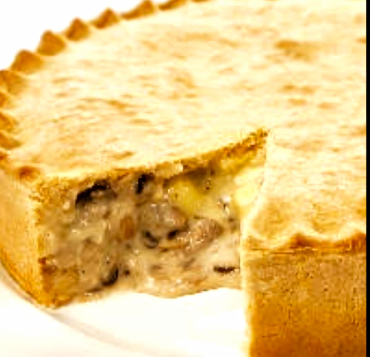 Torta de carne acebolada com cogumelos 1,2kg