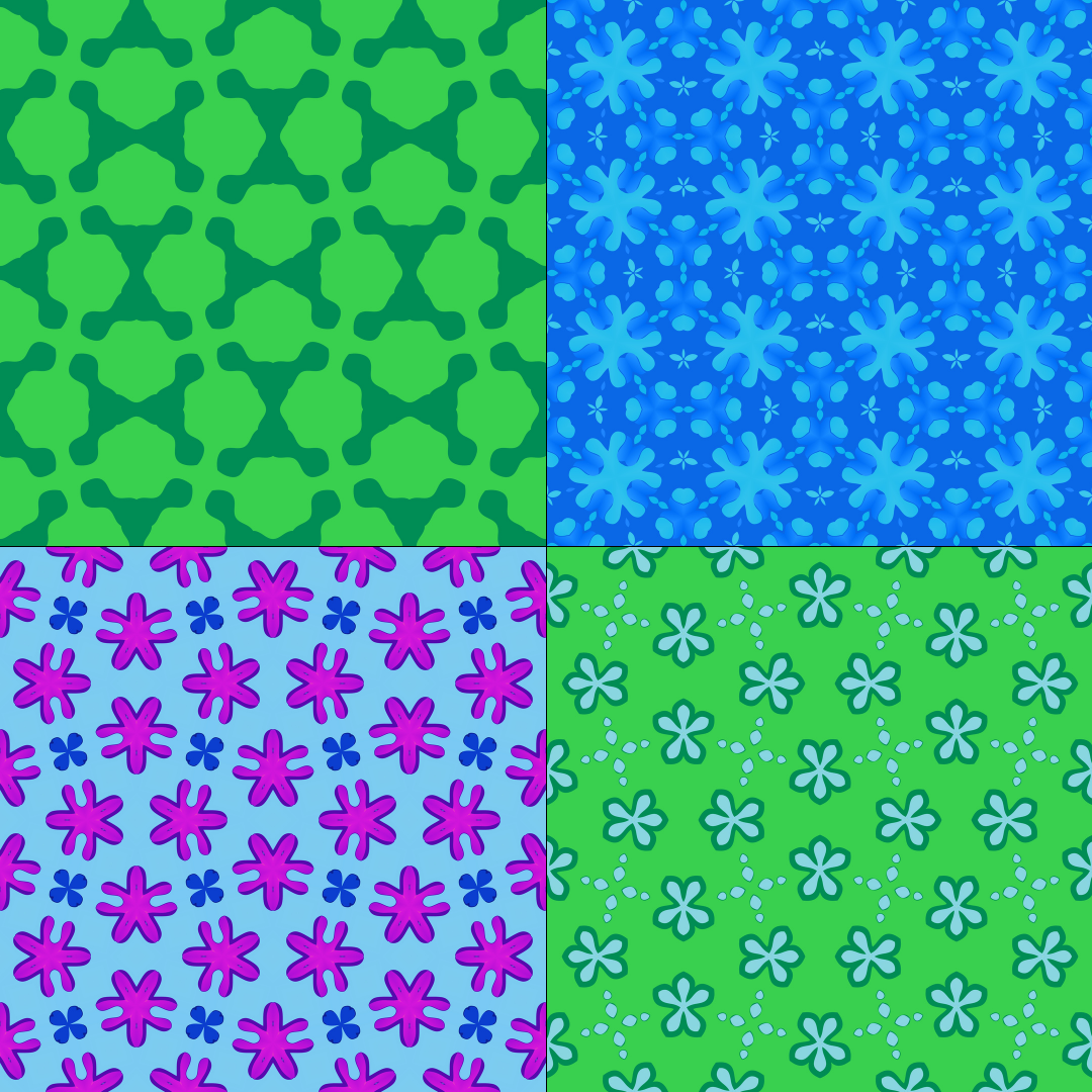 Tine Shapes Repeat Patterns Bundle 10