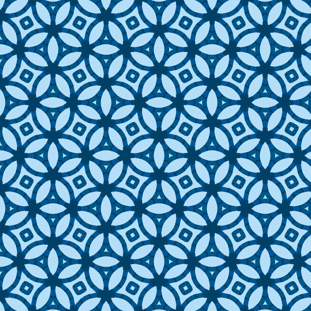 Blue Floral Repeat Pattern