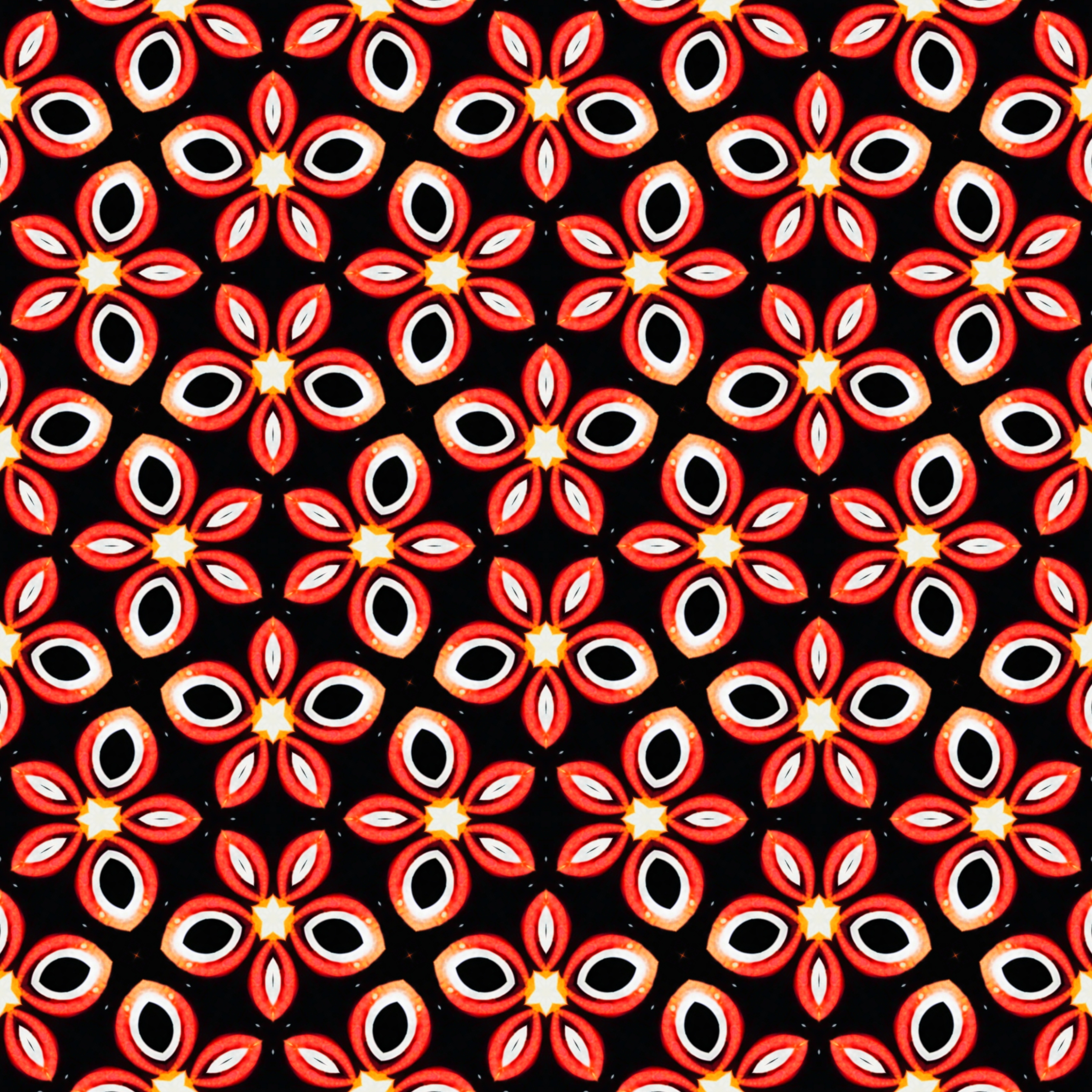 Stylish Floral Shapes Repeat Pattern