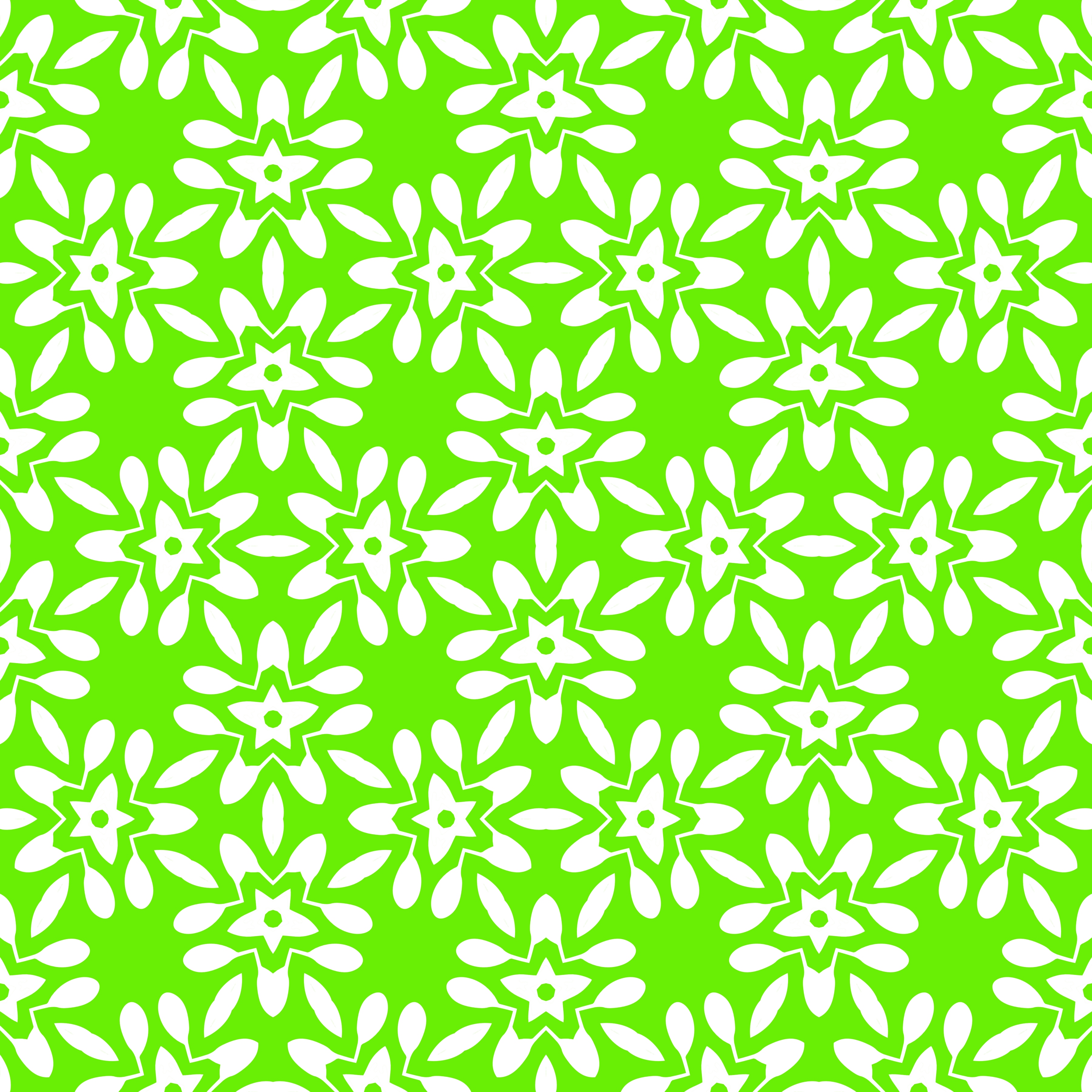 Green Floral Art Repeat Patterns