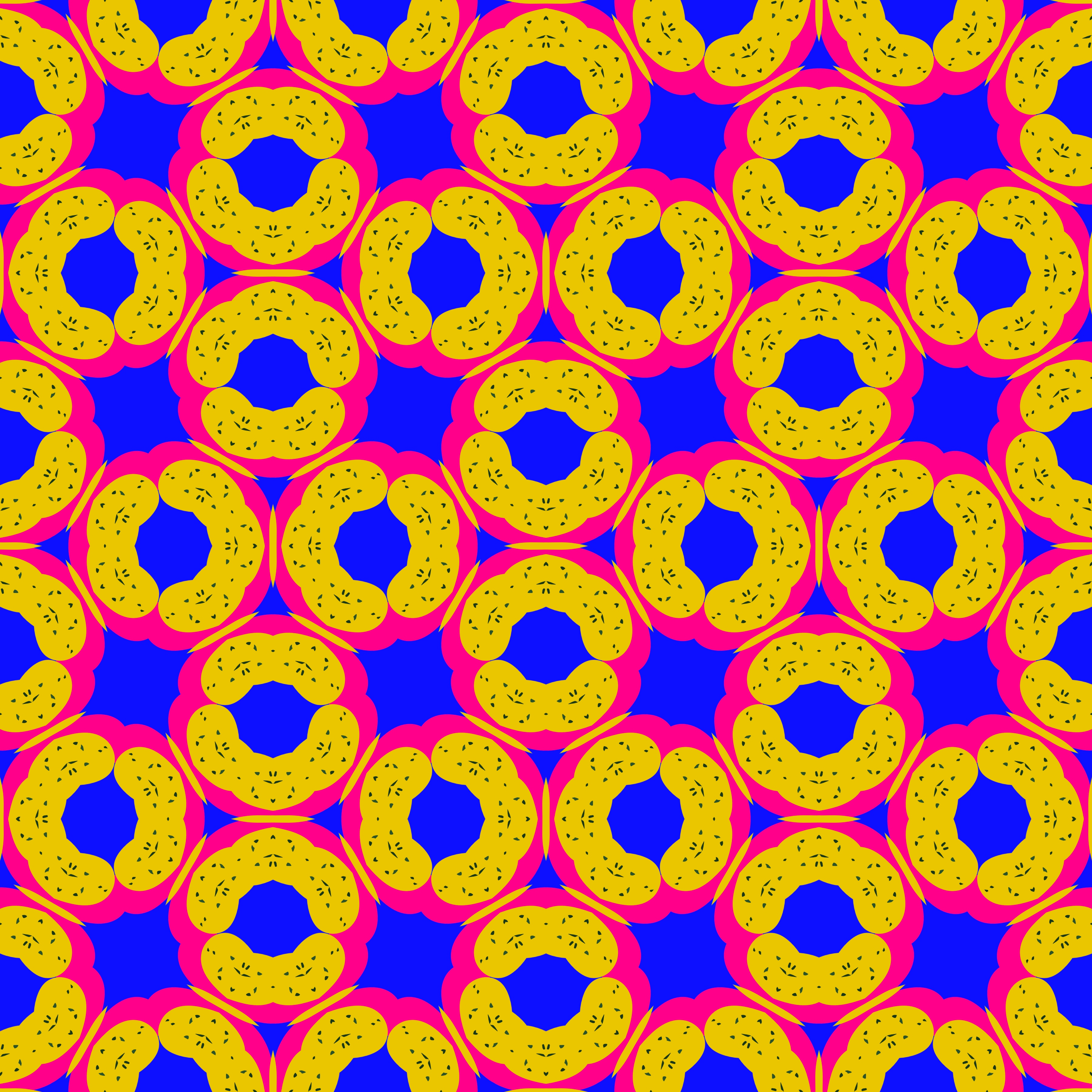 Stylish Donut Shapes Repeat Patterns