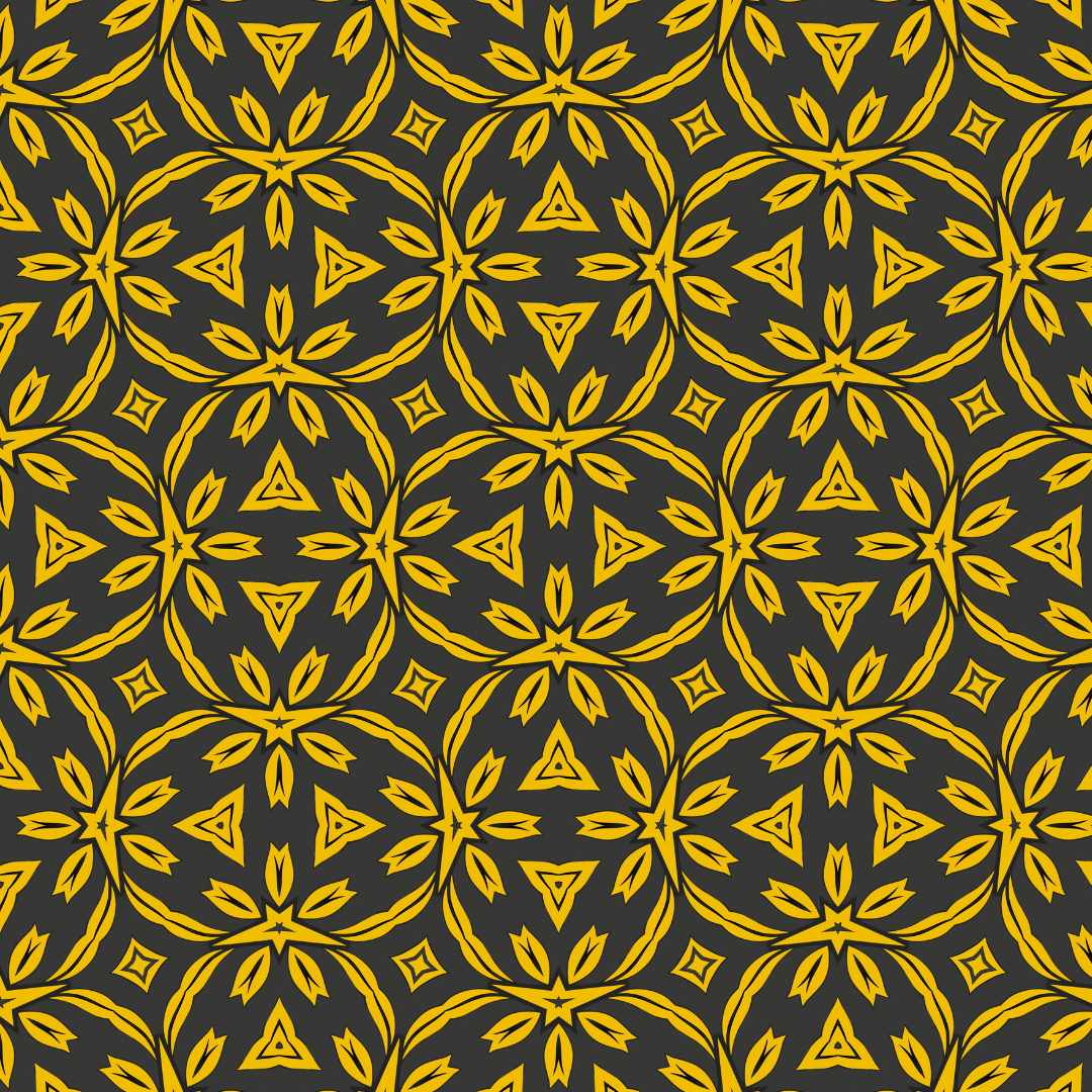 Golden Floral Repeat Pattern