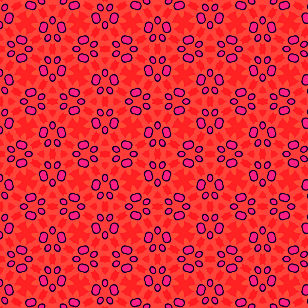 Red Floral Repeat Pattern