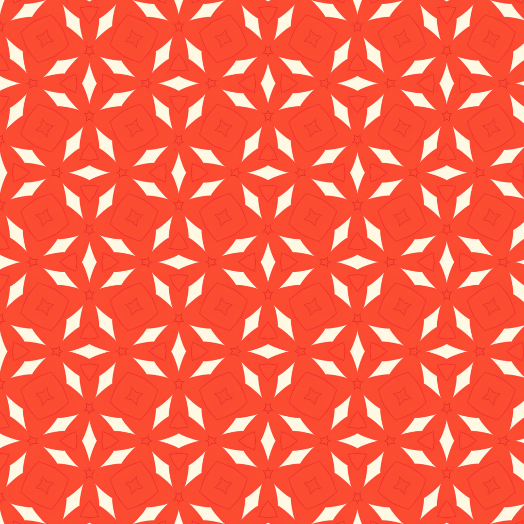 Red and White Shapes Repeat Pattern