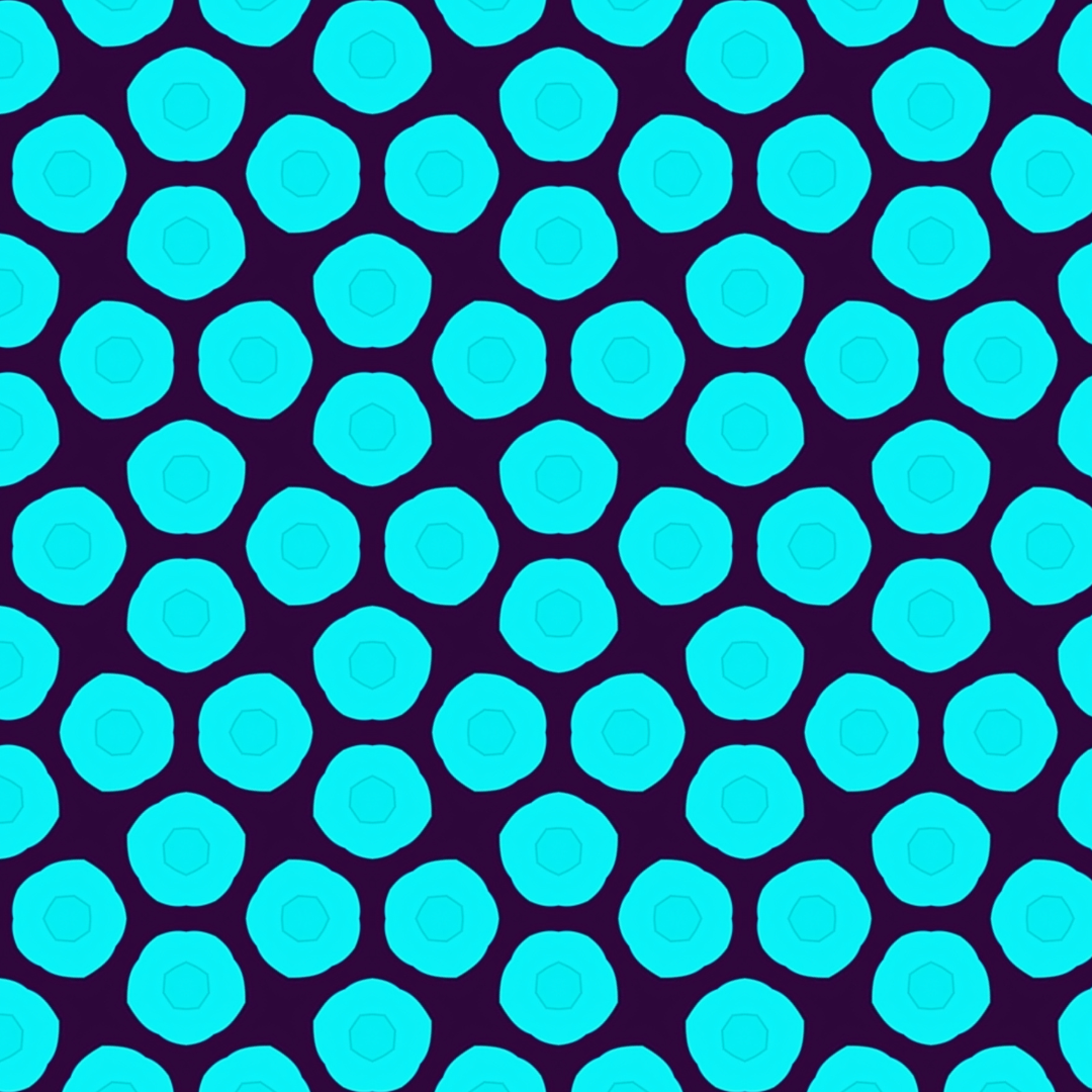 Blue Circles Repeat Pattern