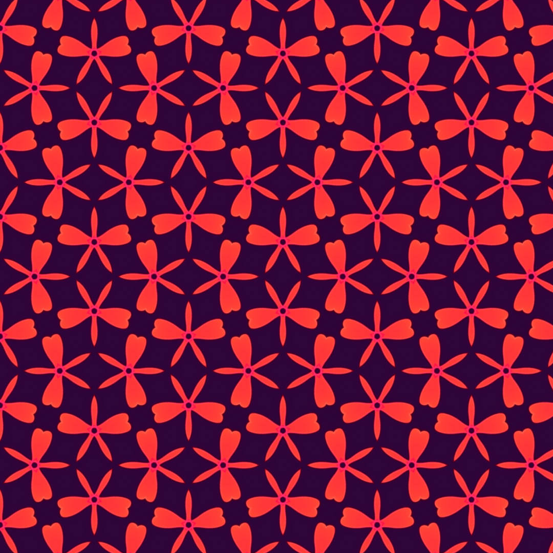 Butterfly Flower Shapes Seamless Repeat Pattern