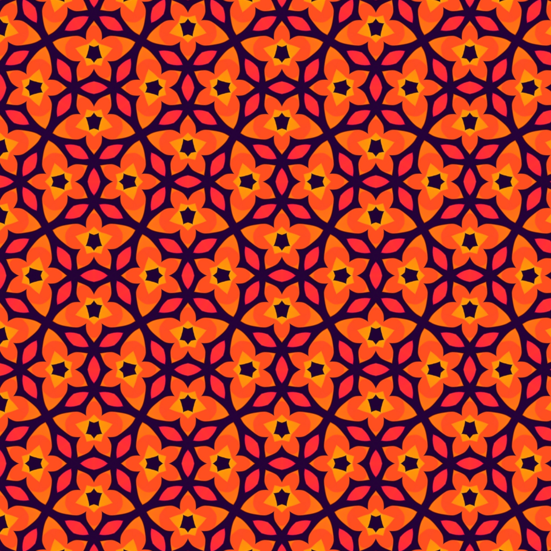 Yellow Modern Florals Seamless Repeat Pattern