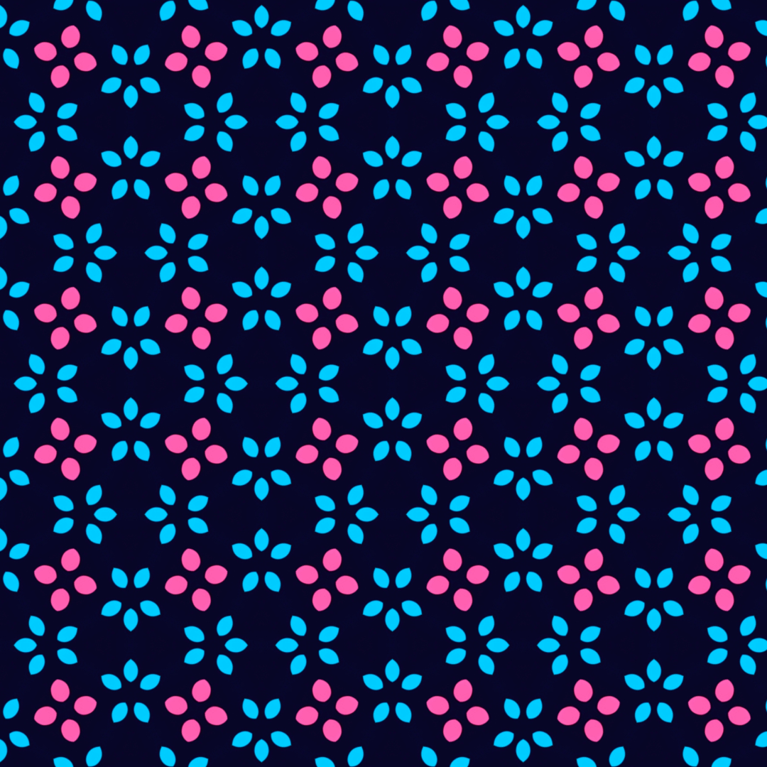 Tiny Neon Colors Floral Shapes Seamless Pattern