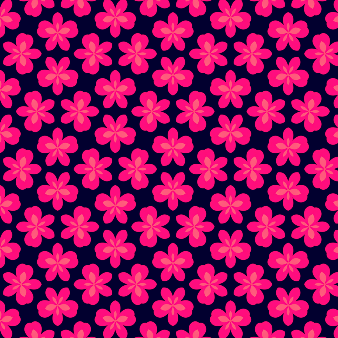 Pink Abstract Flowers Seamless Repeat Pattern 