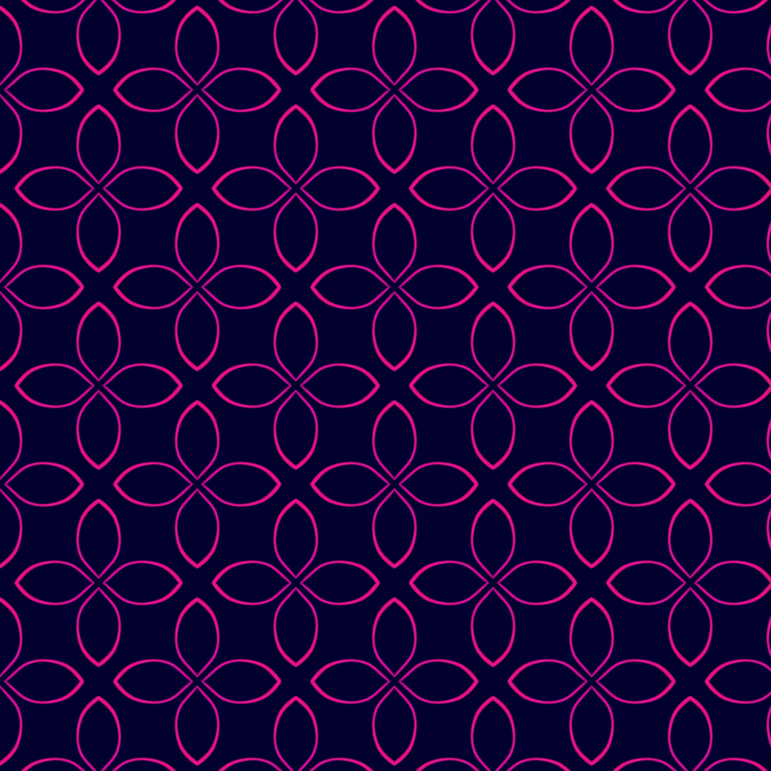 Dark Neon Floral Seamless Repeat Pattern 