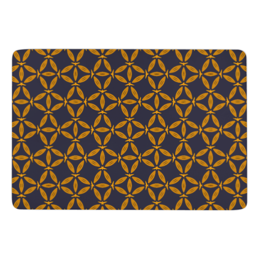Golden Geometric Patterned Fabric