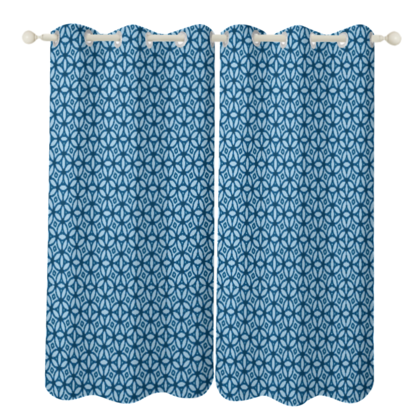 Blue Floral Repeat Pattern