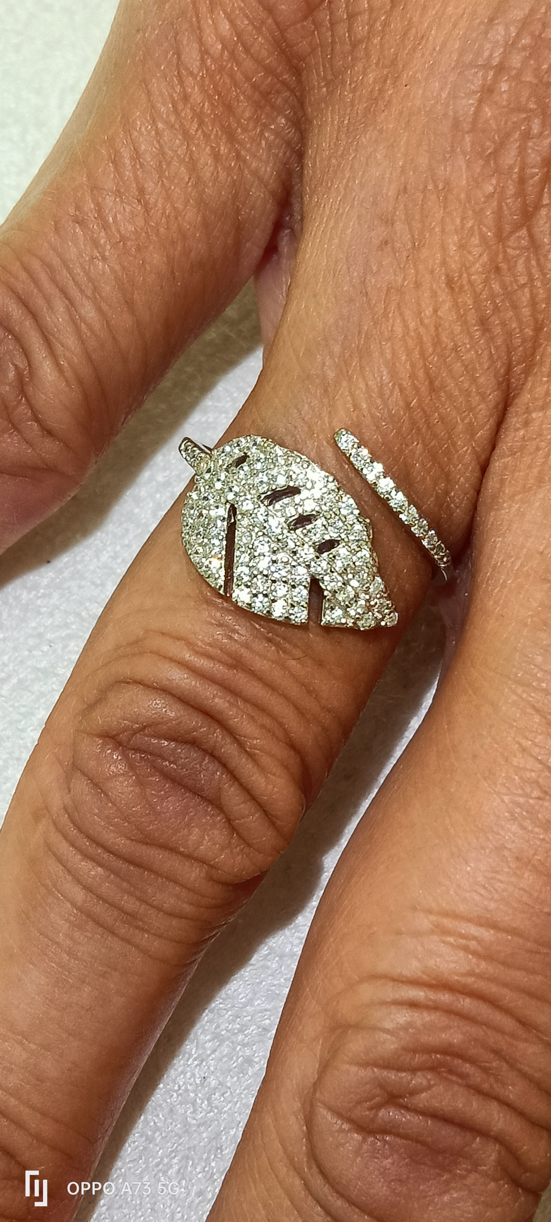 Anello Foglia in argento 
