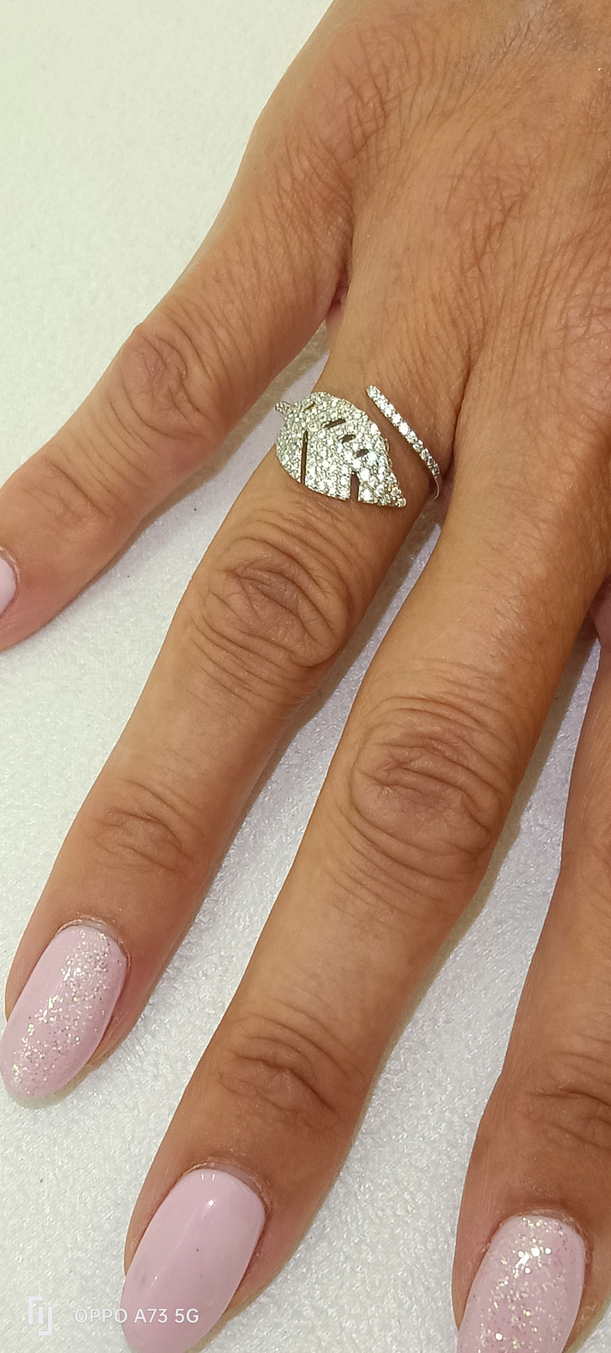 Anello Foglia in argento 