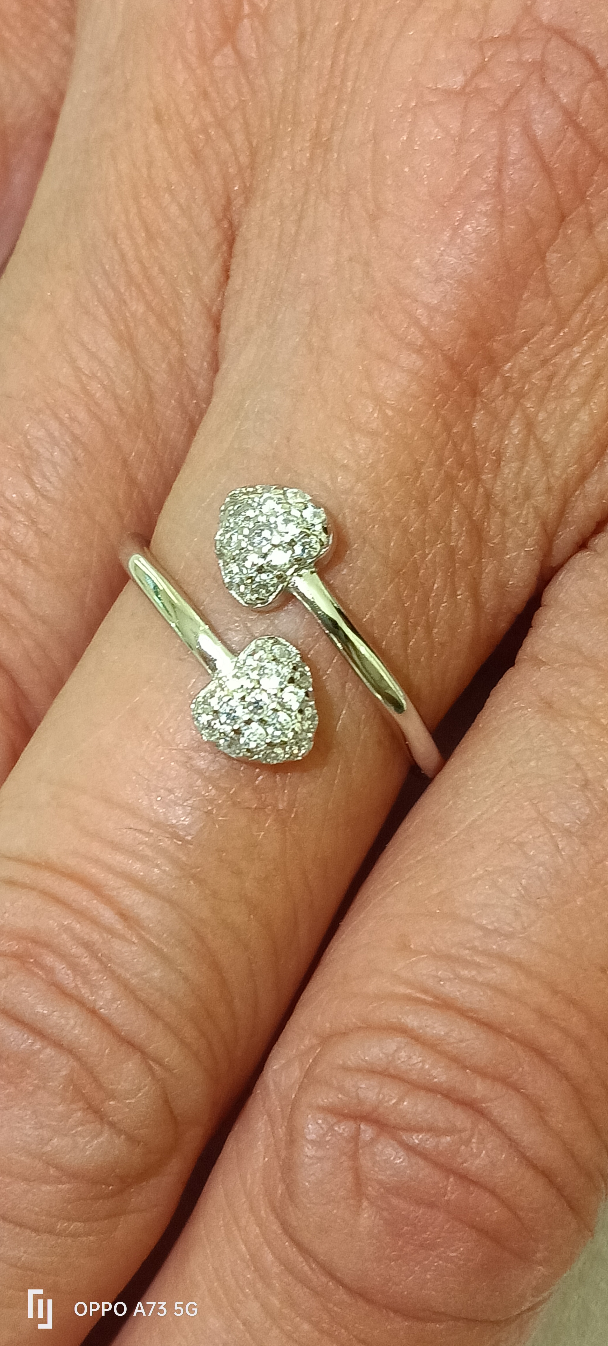 Anello Cuori pavé 