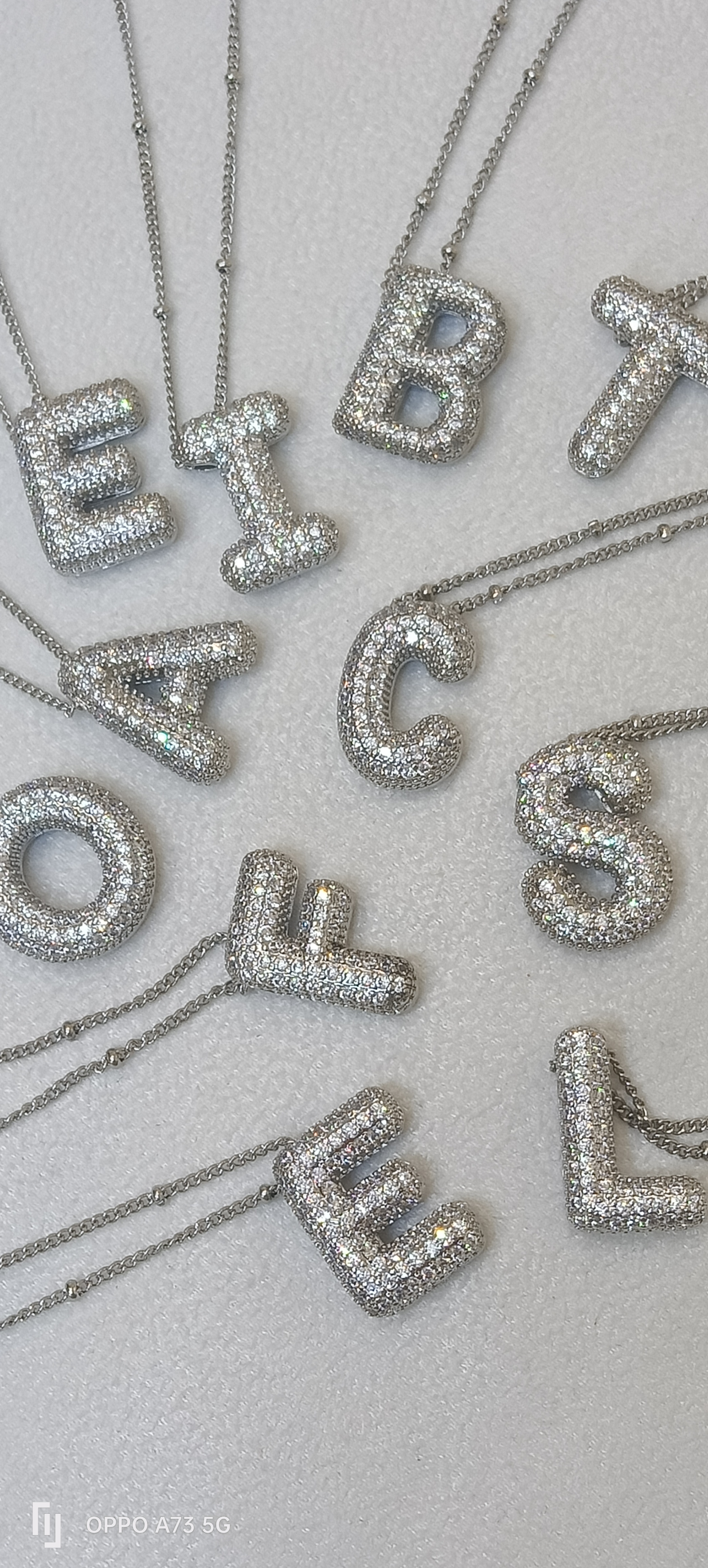 Collier iniziale Pavé bigiotteria