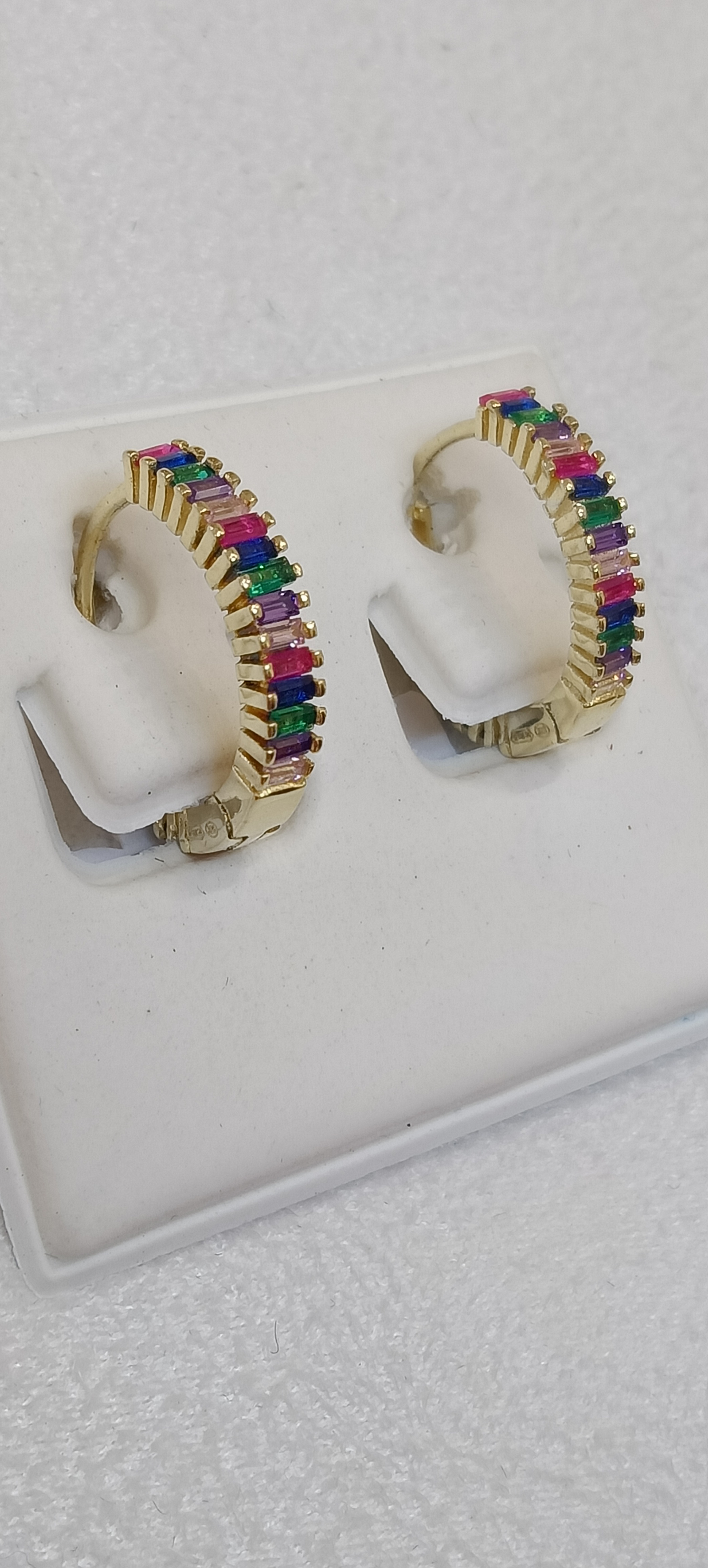 Anelle in argento con zirconi colorati 