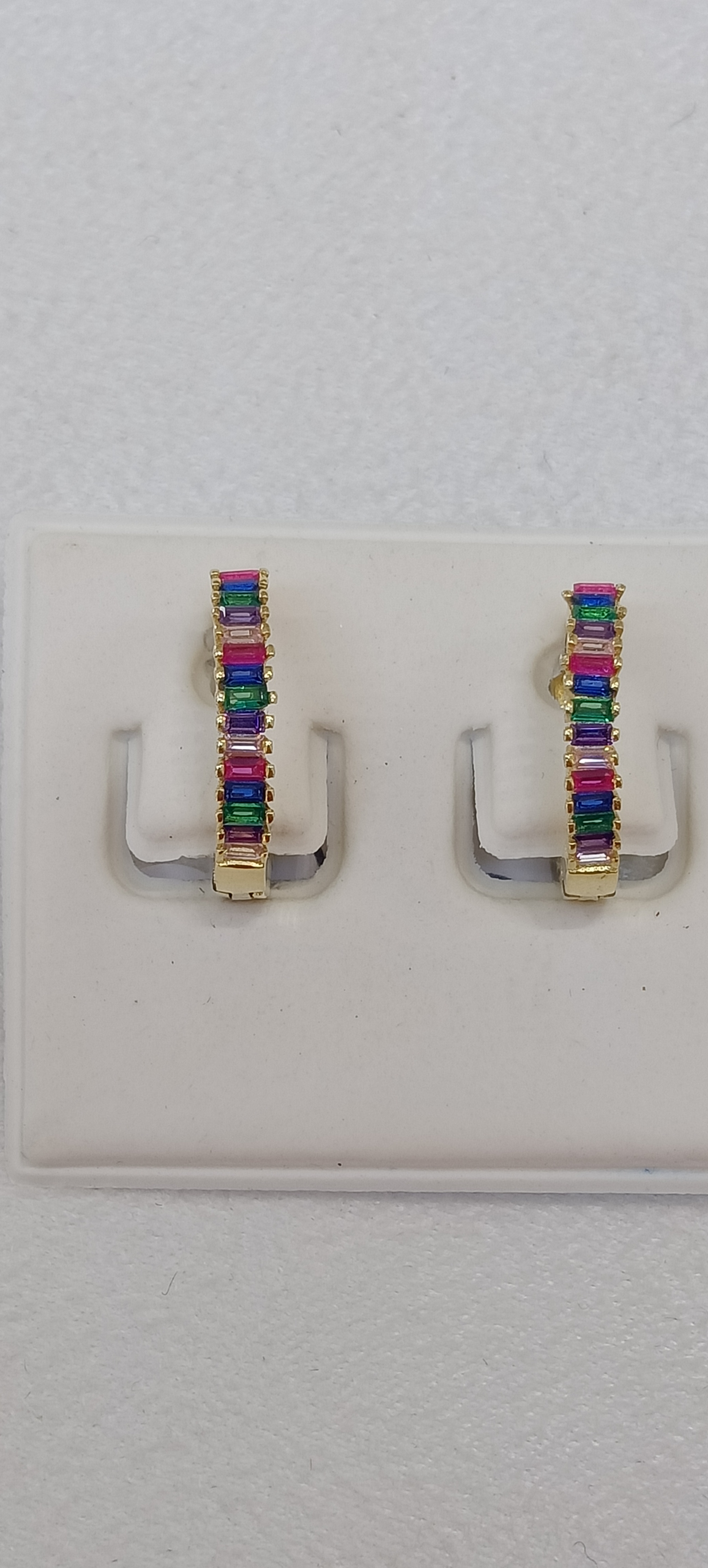 Anelle in argento con zirconi colorati 
