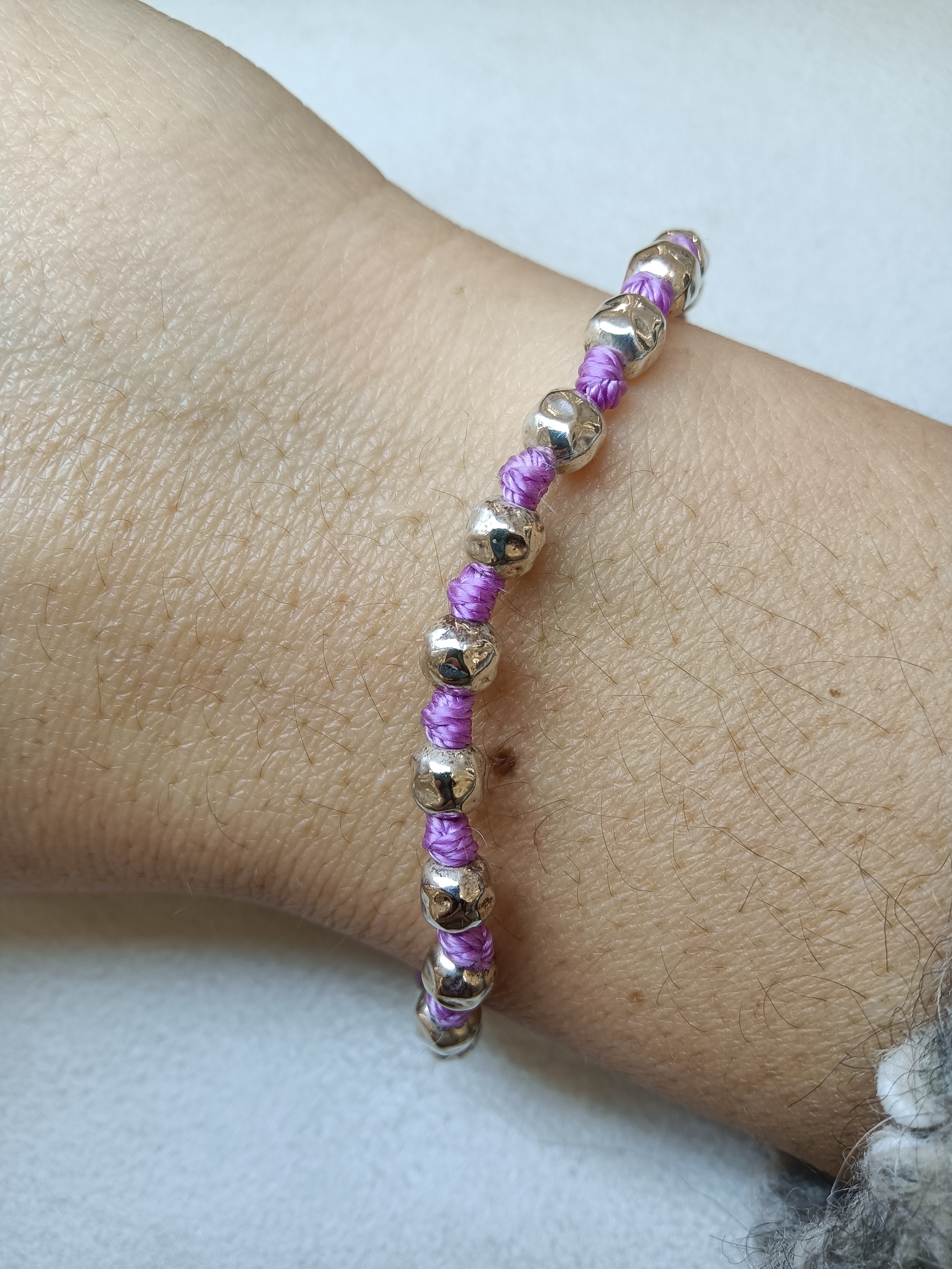 Bracciale argento pepite grandi