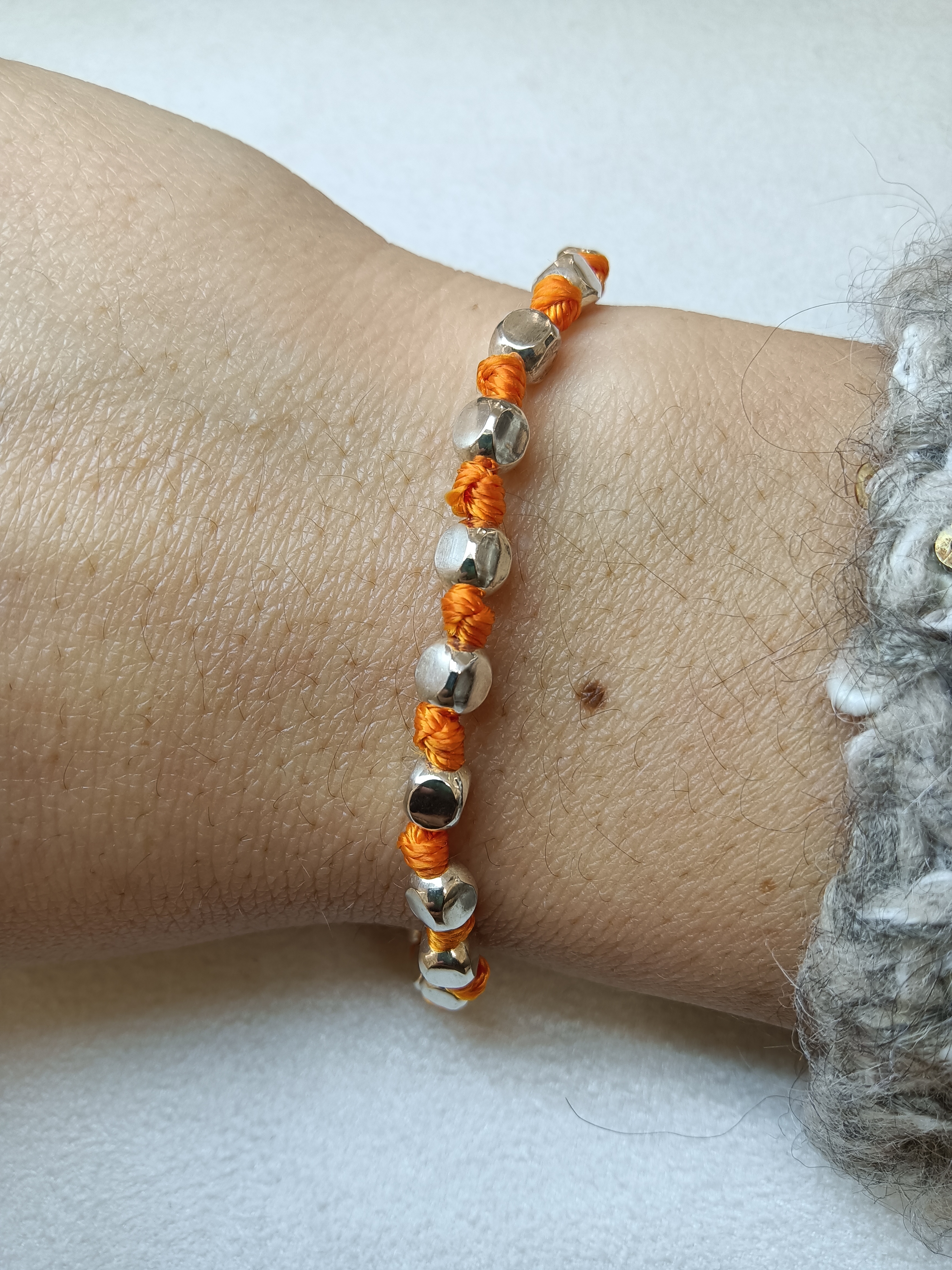 Bracciale argento pepite grandi