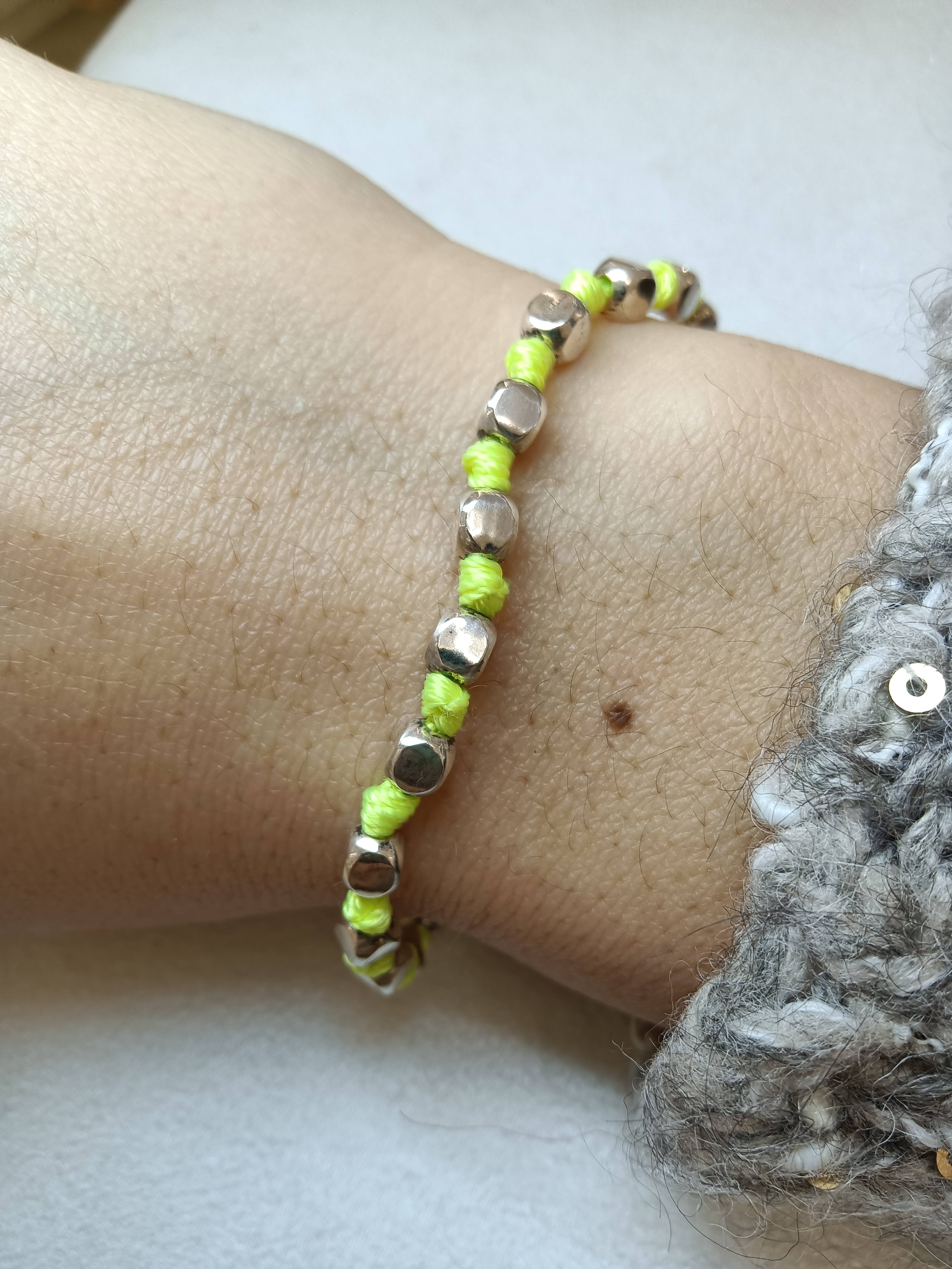 Bracciale argento pepite grandi