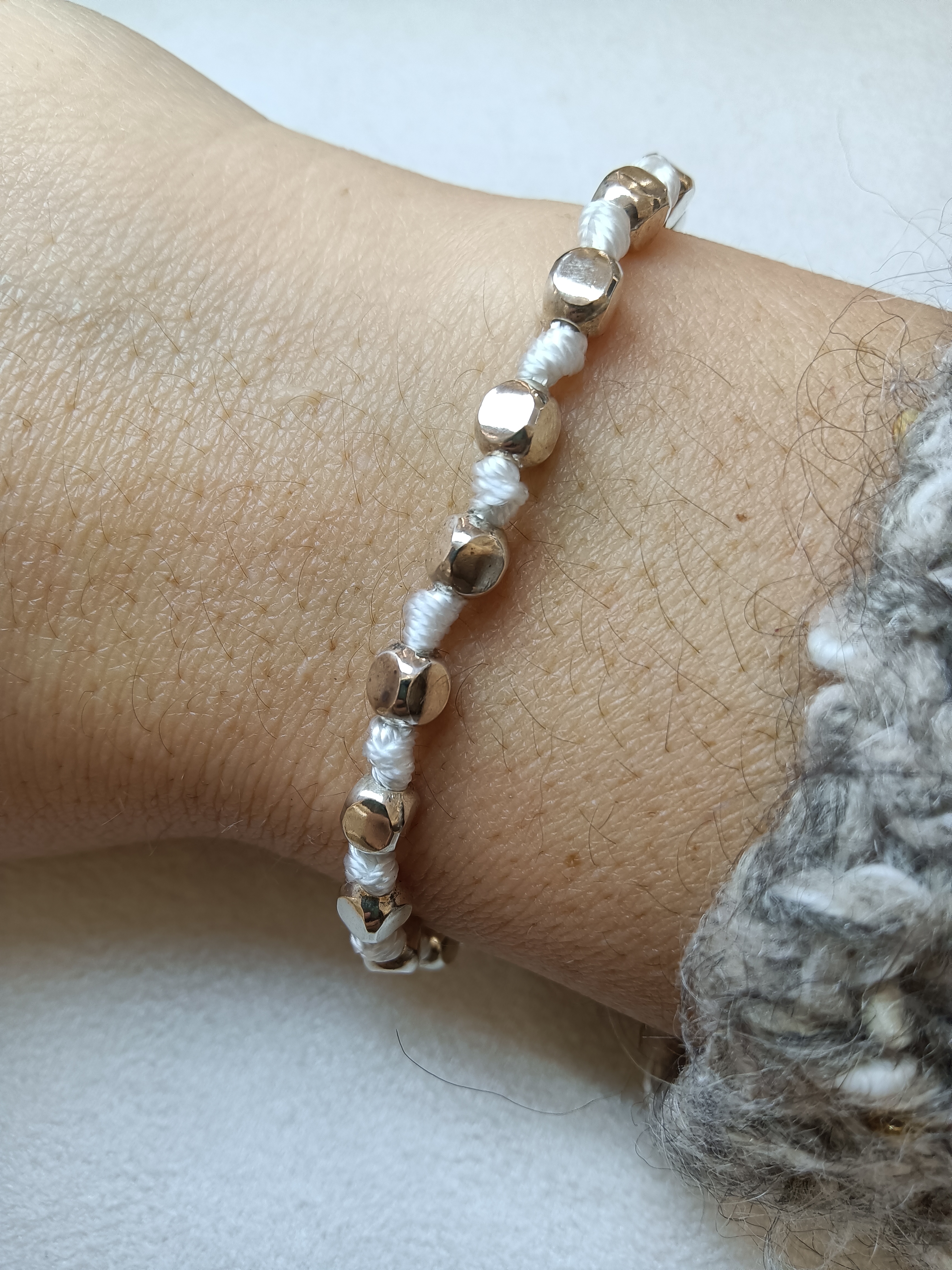 Bracciale argento pepite grandi