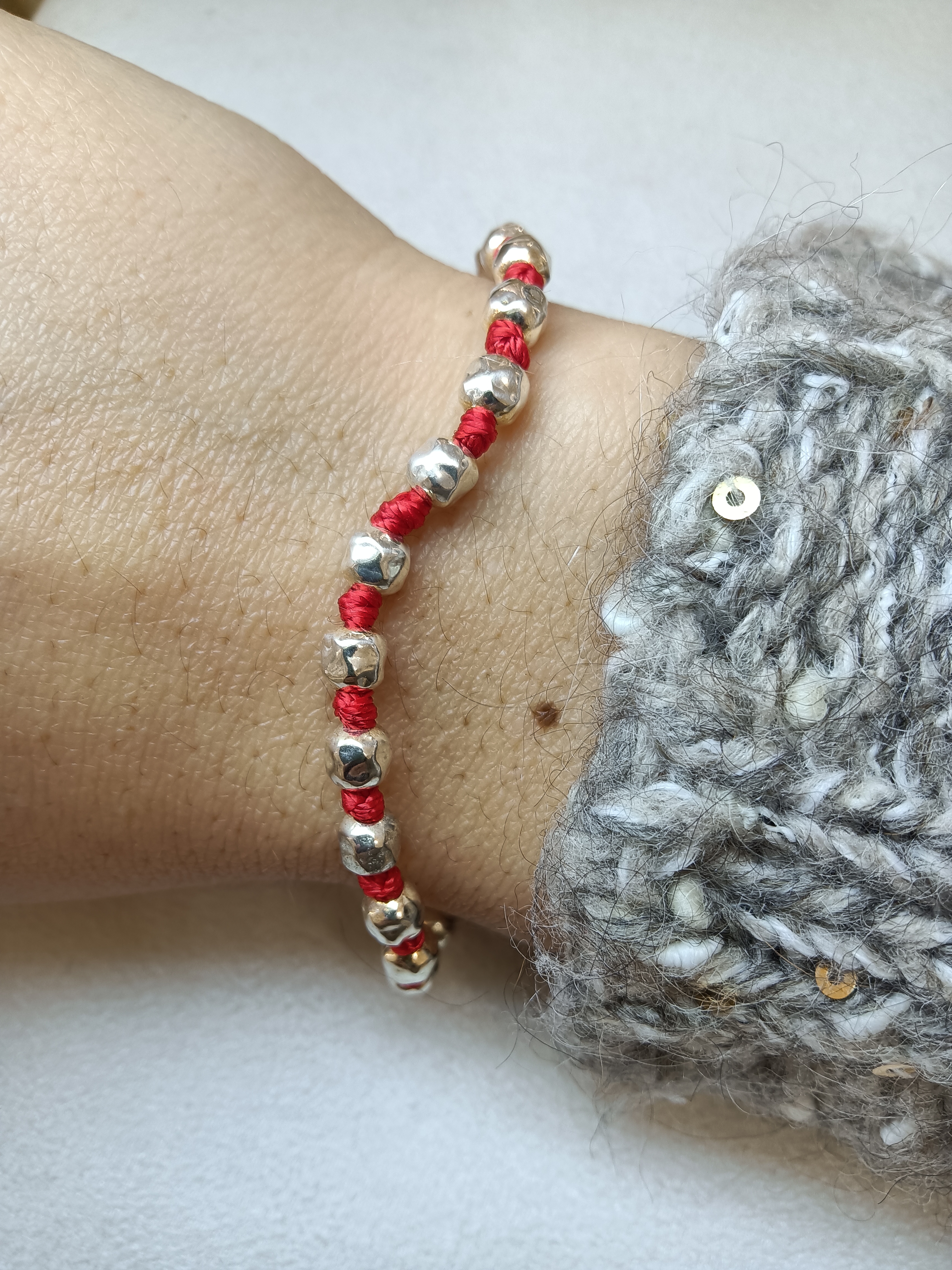 Bracciale argento pepite grandi