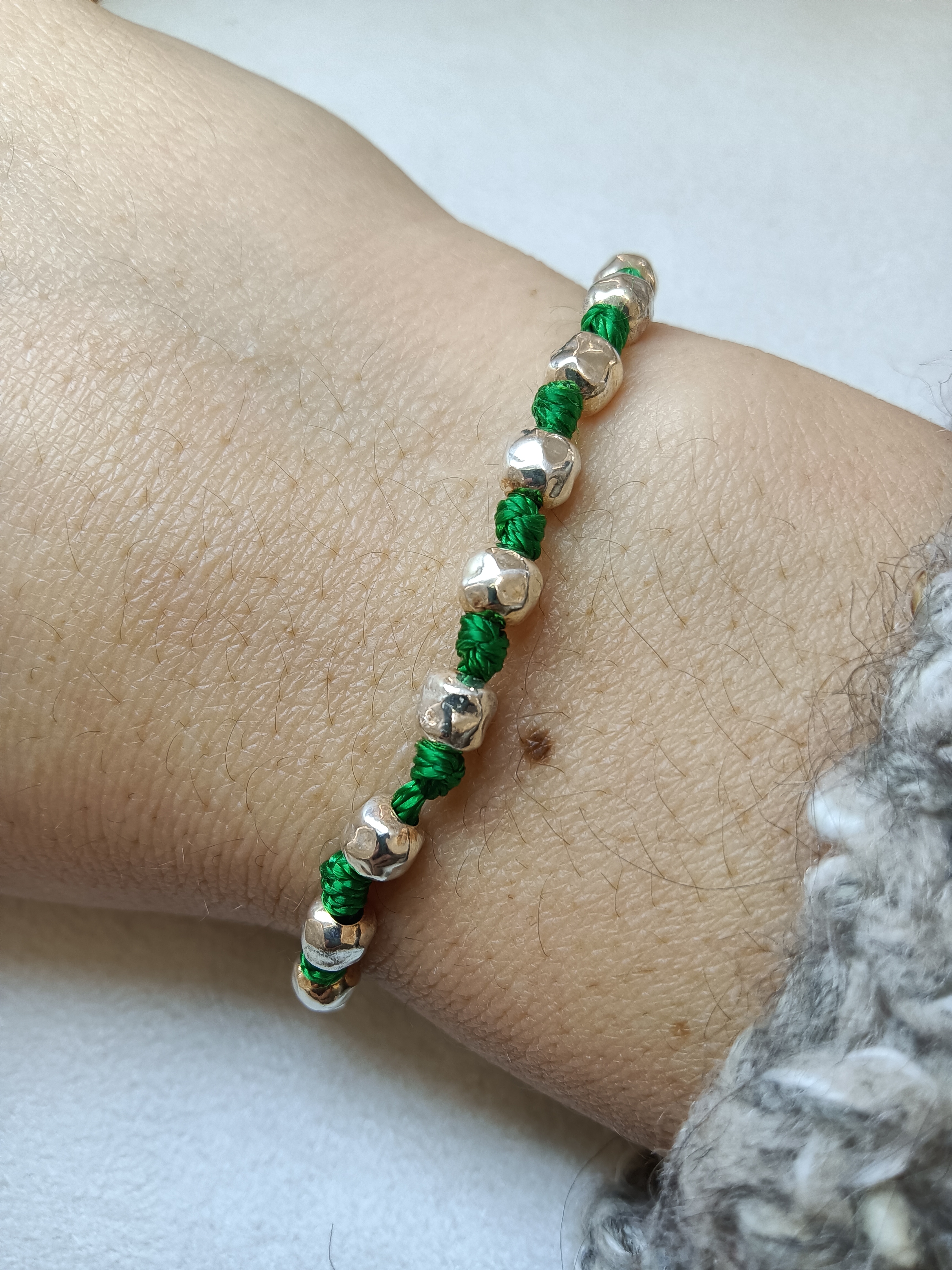 Bracciale argento pepite grandi 