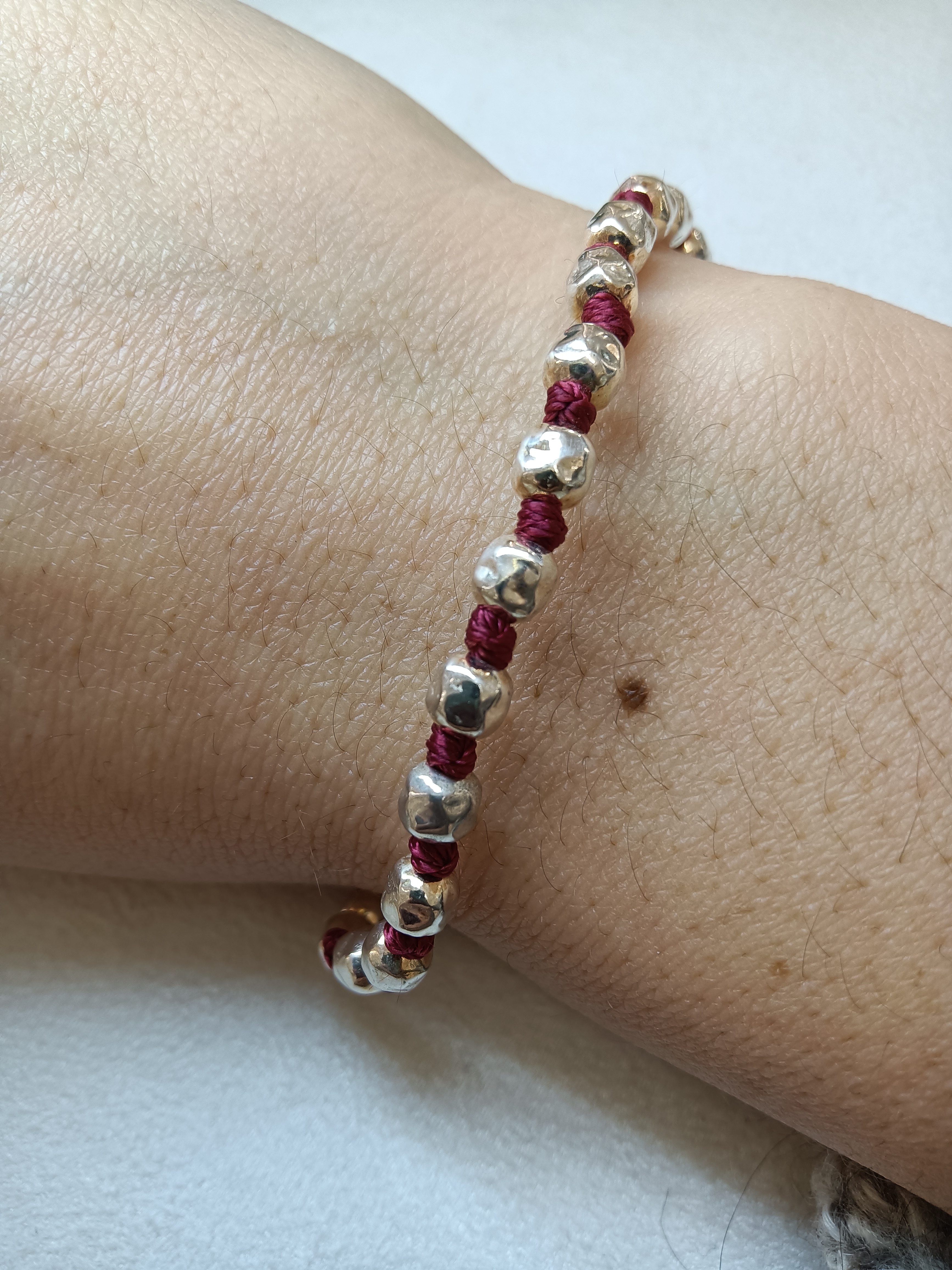 Bracciale argento pepite grandi 