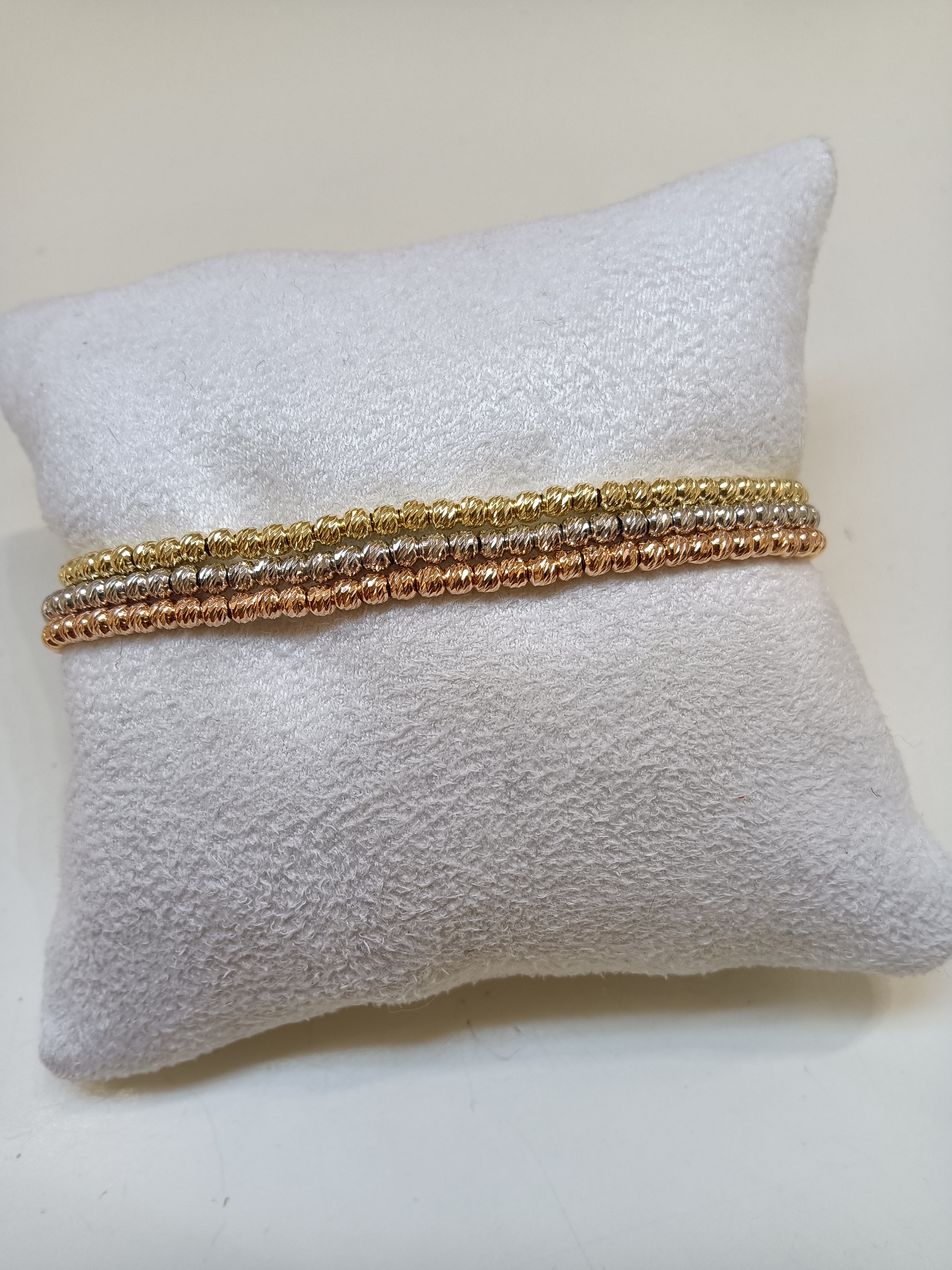 Bracciale argento sfere diamantate piccole