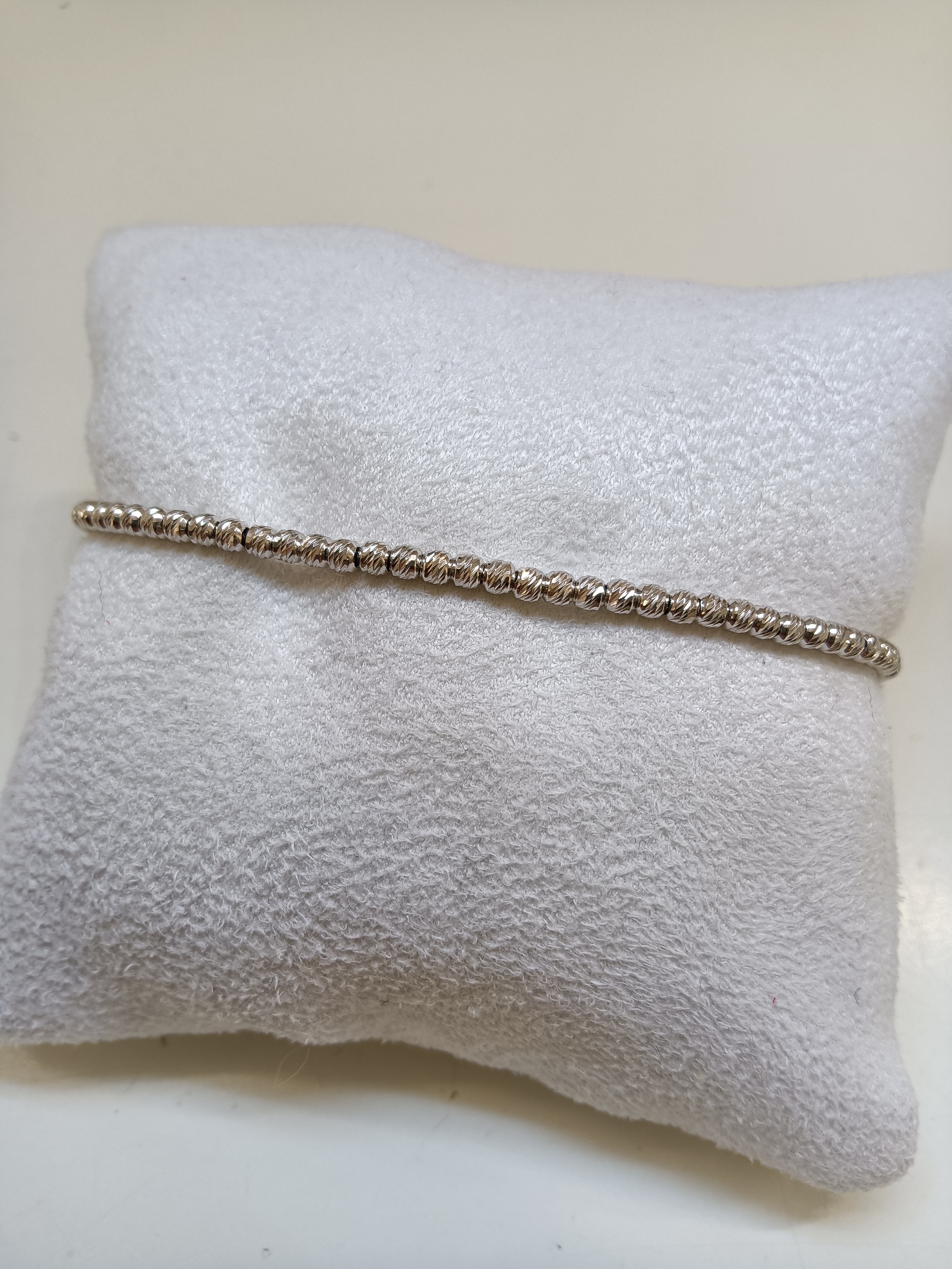 Bracciale argento sfere diamantate piccole