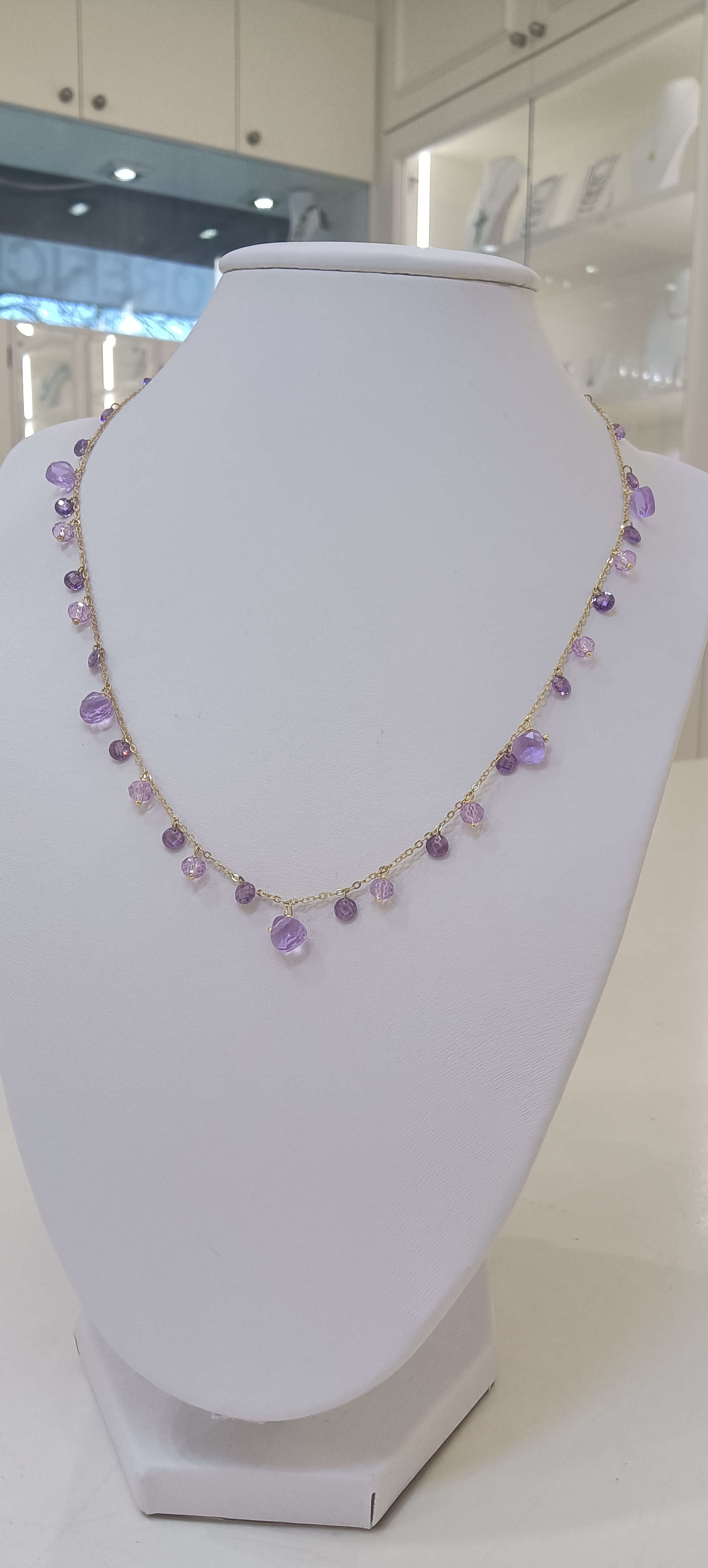 Girocollo gocce viola