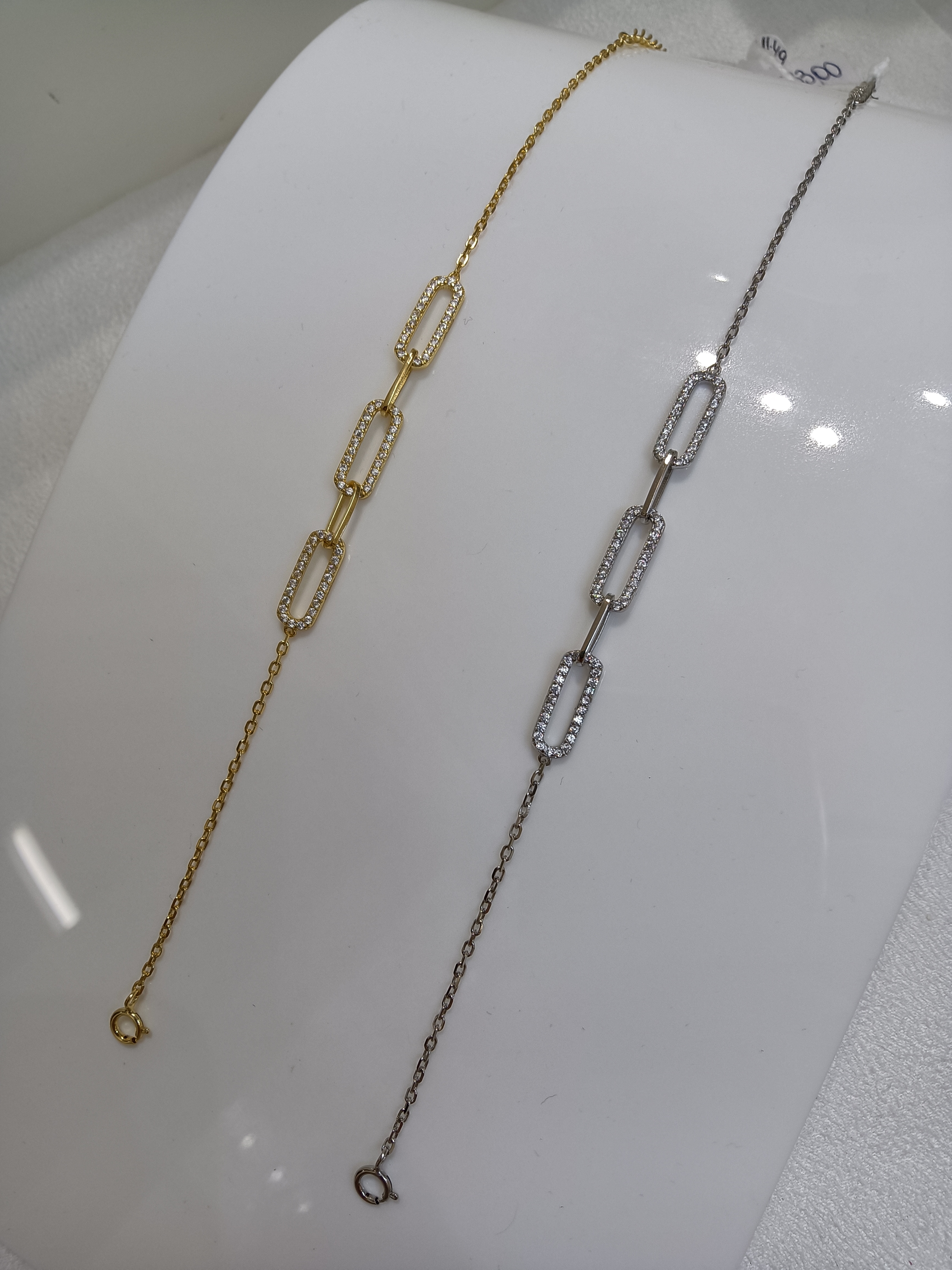 Bracciale a maglie alternate