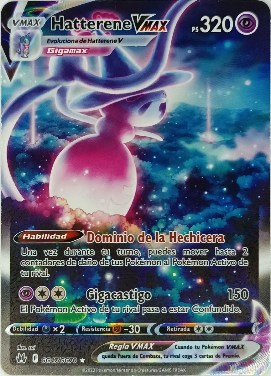 Hatterene VMAX #GG47 | Pokemon Crown Zenith (español)